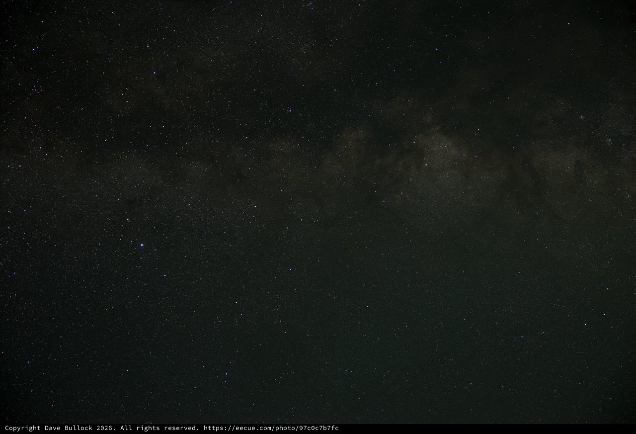 Milky Way Arches Over Lassen Volcanic Night Sky