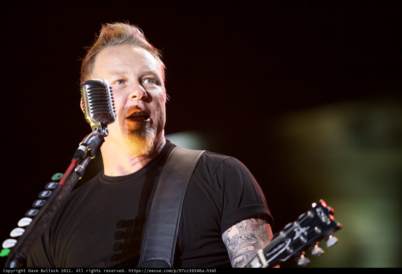 James Hetfield of Metallichead Rocks the Big Four Festival