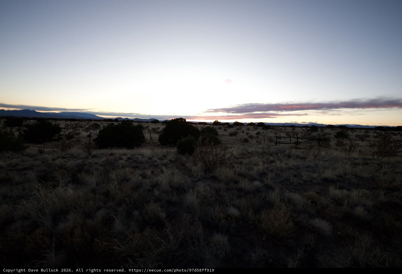 Desert Twilight Over New Mexico High Country