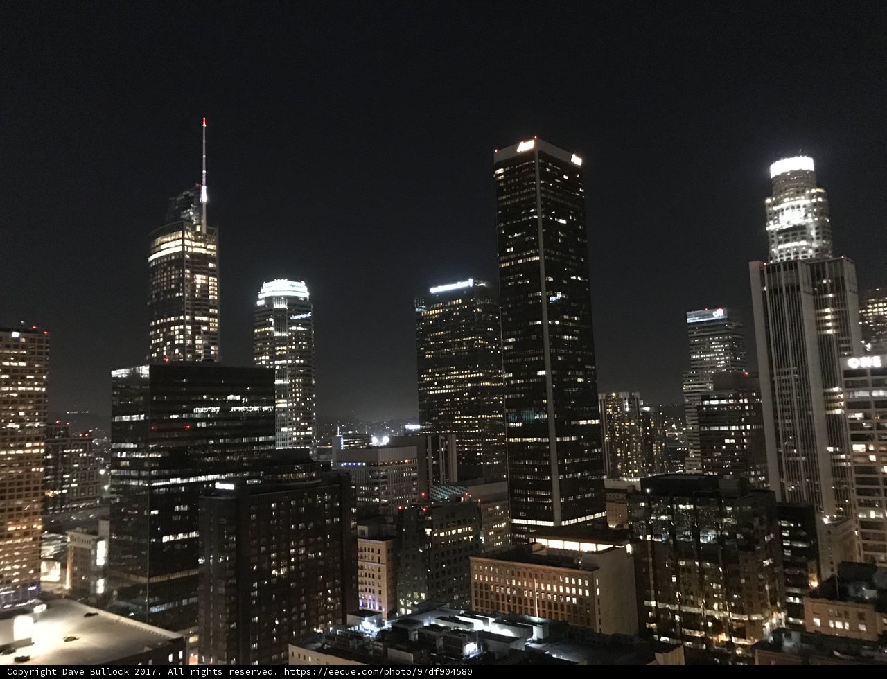 LA Skyline Aglow at Night