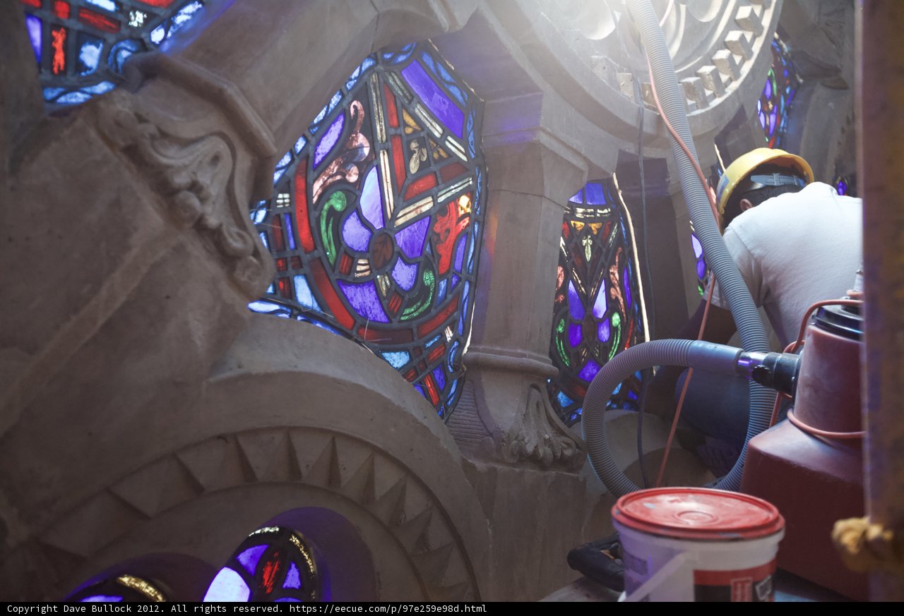 Artisan crafting a stained glass masterpiece