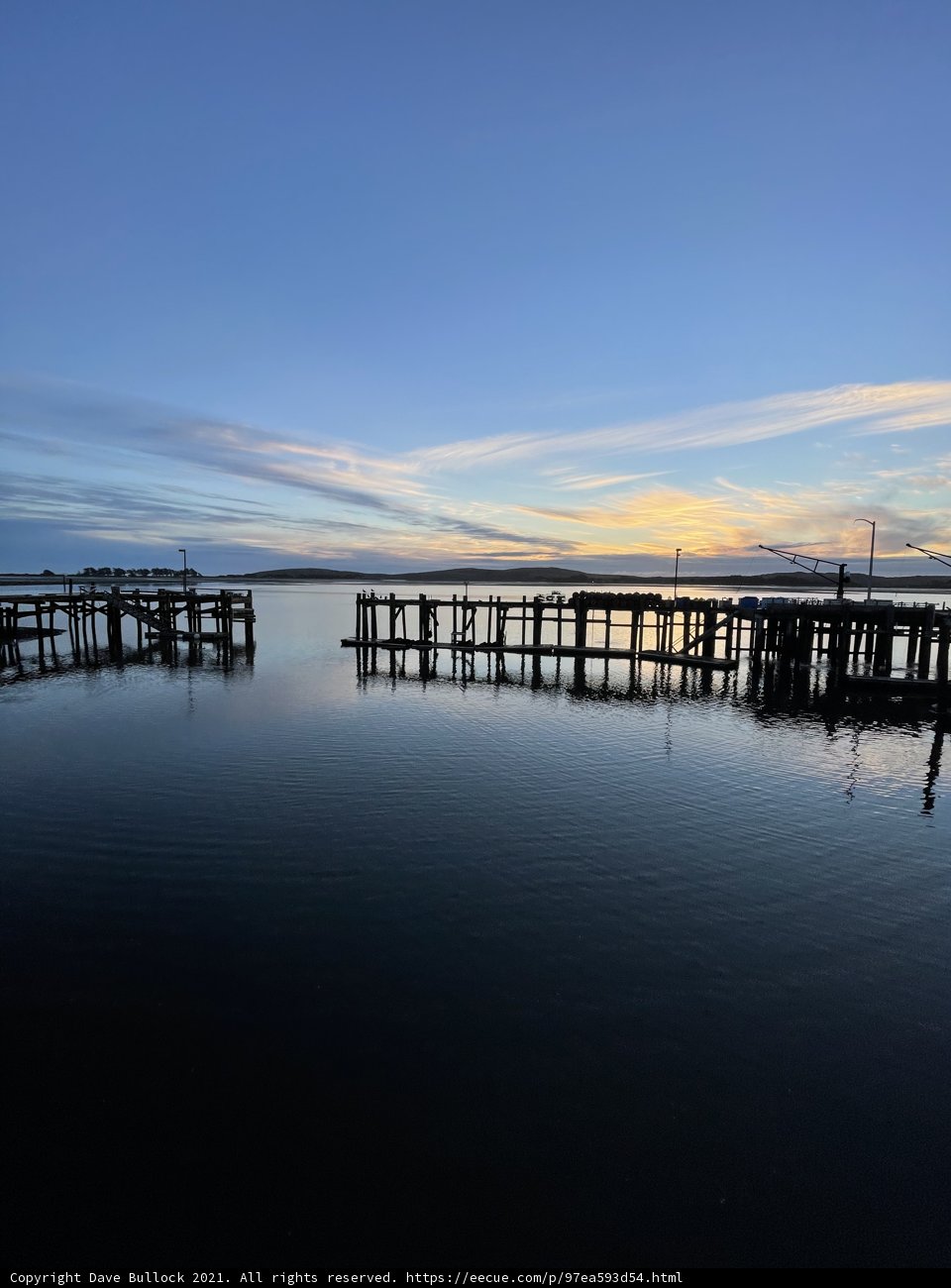 Sunset at Bodega Harbor Pier
