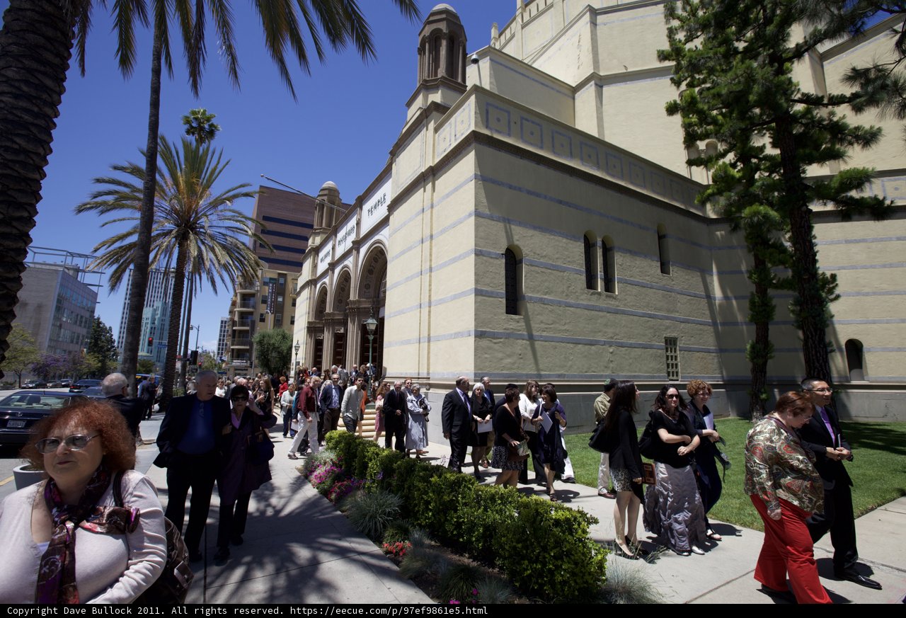 Crowd in Front of Church