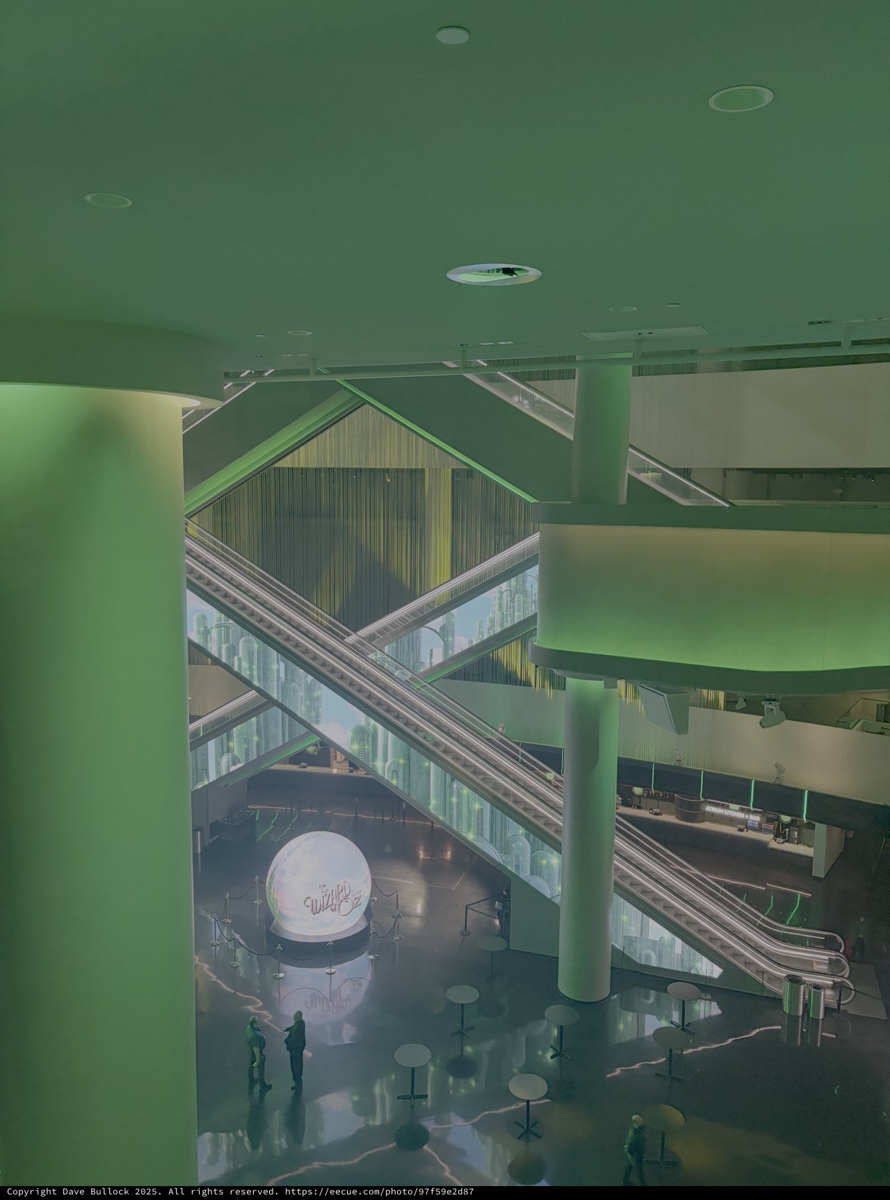 Modern Green-Tinted Shopping Mall Interior Architecture