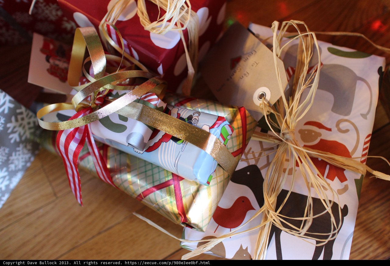 A Festive Stack of Holiday Gifts