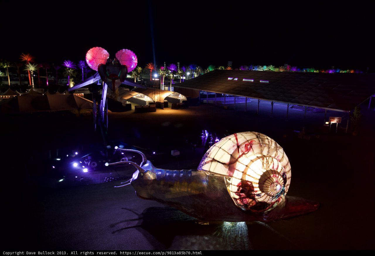 Illuminated Snail in the Night Sky