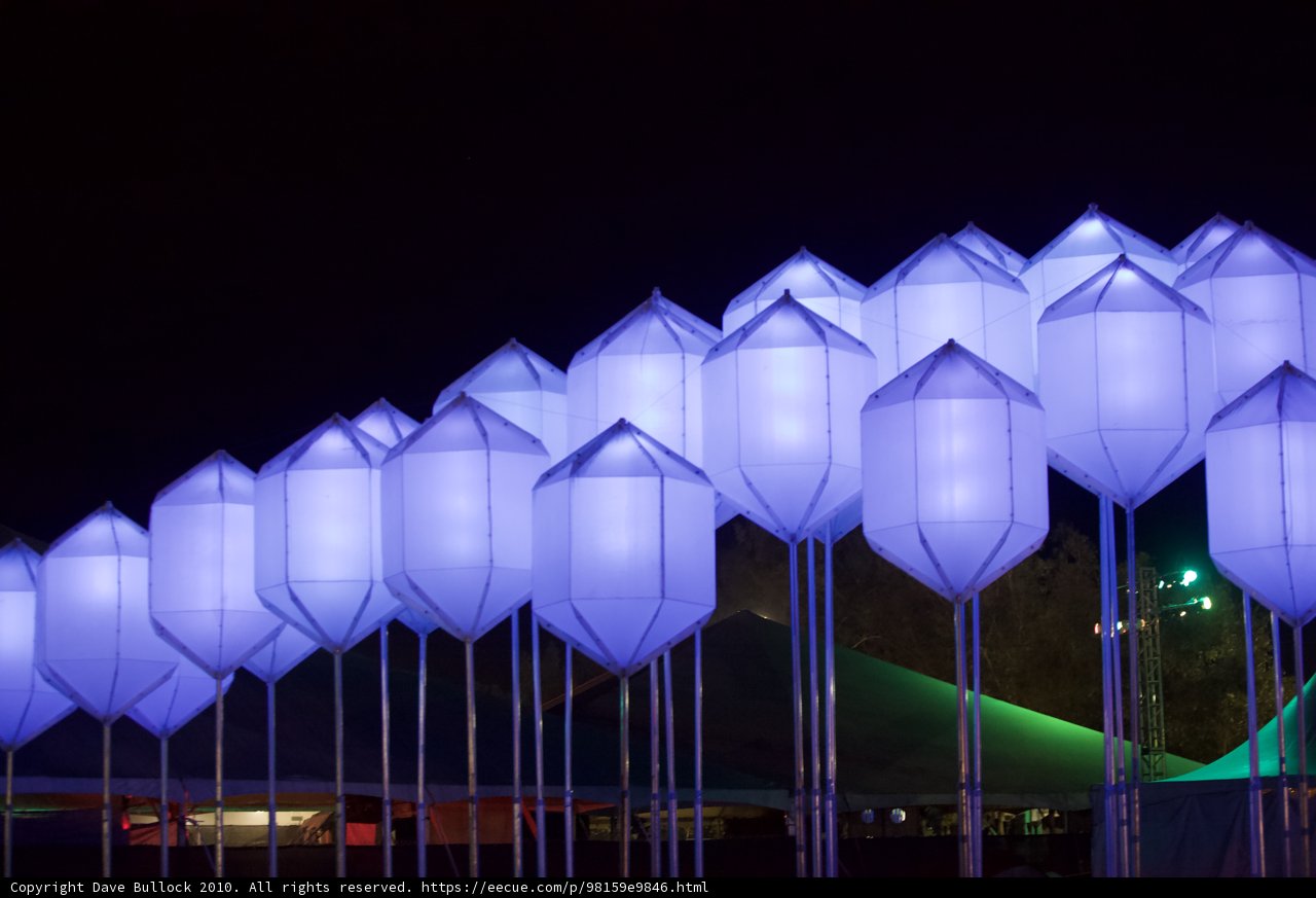 Blue City Lights on the Bridge