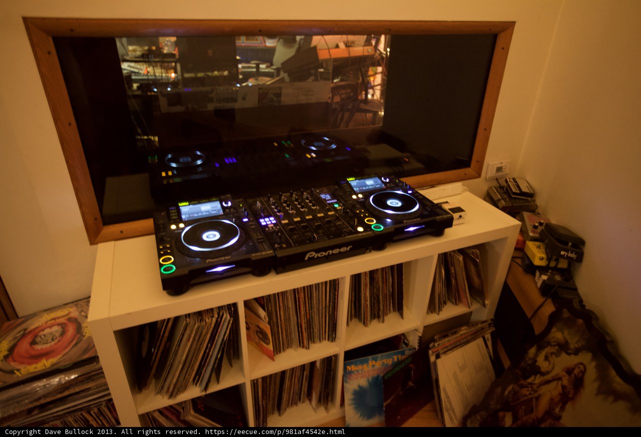 DJ Mixer on Shelf