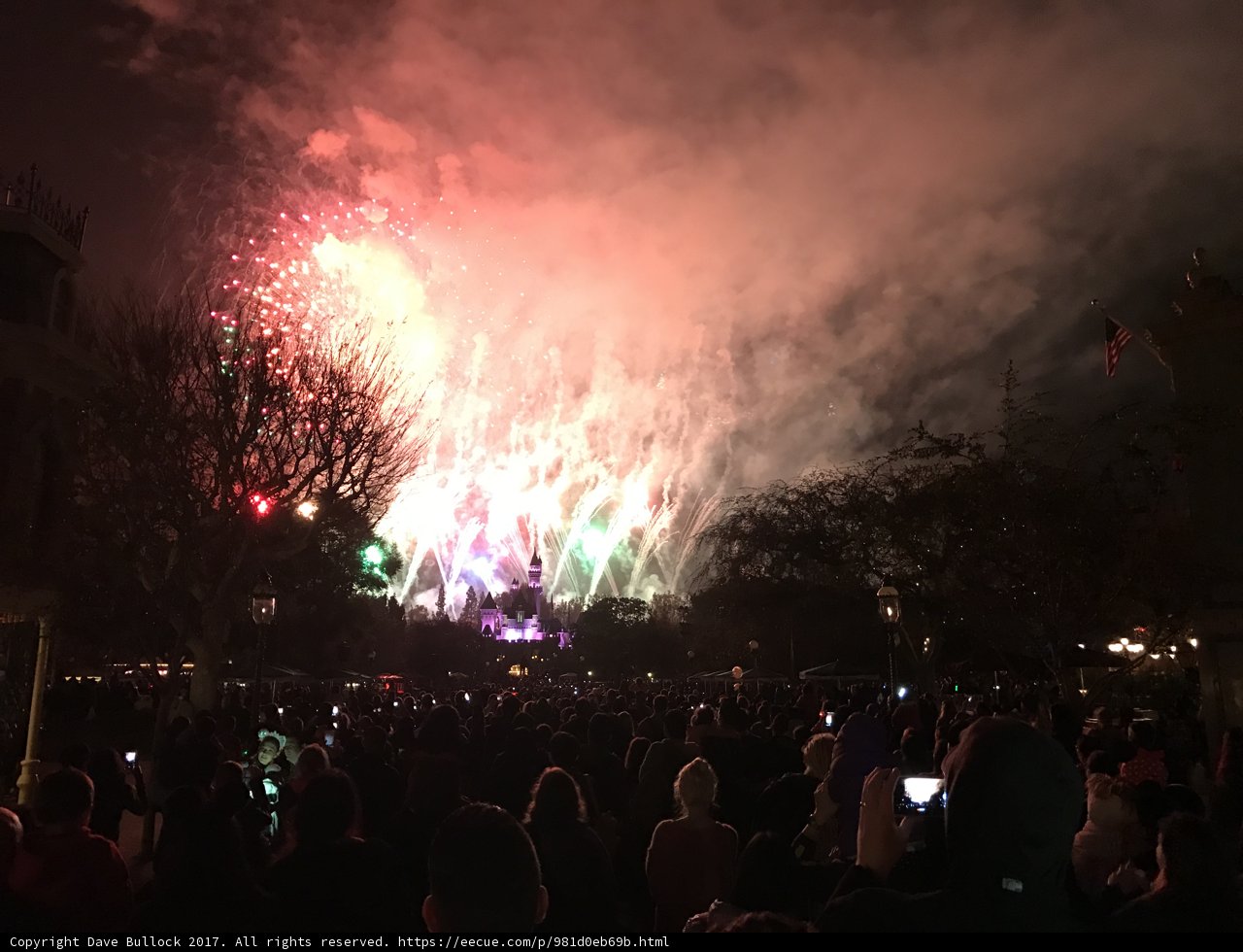 Magical Fireworks Display at Disneyland