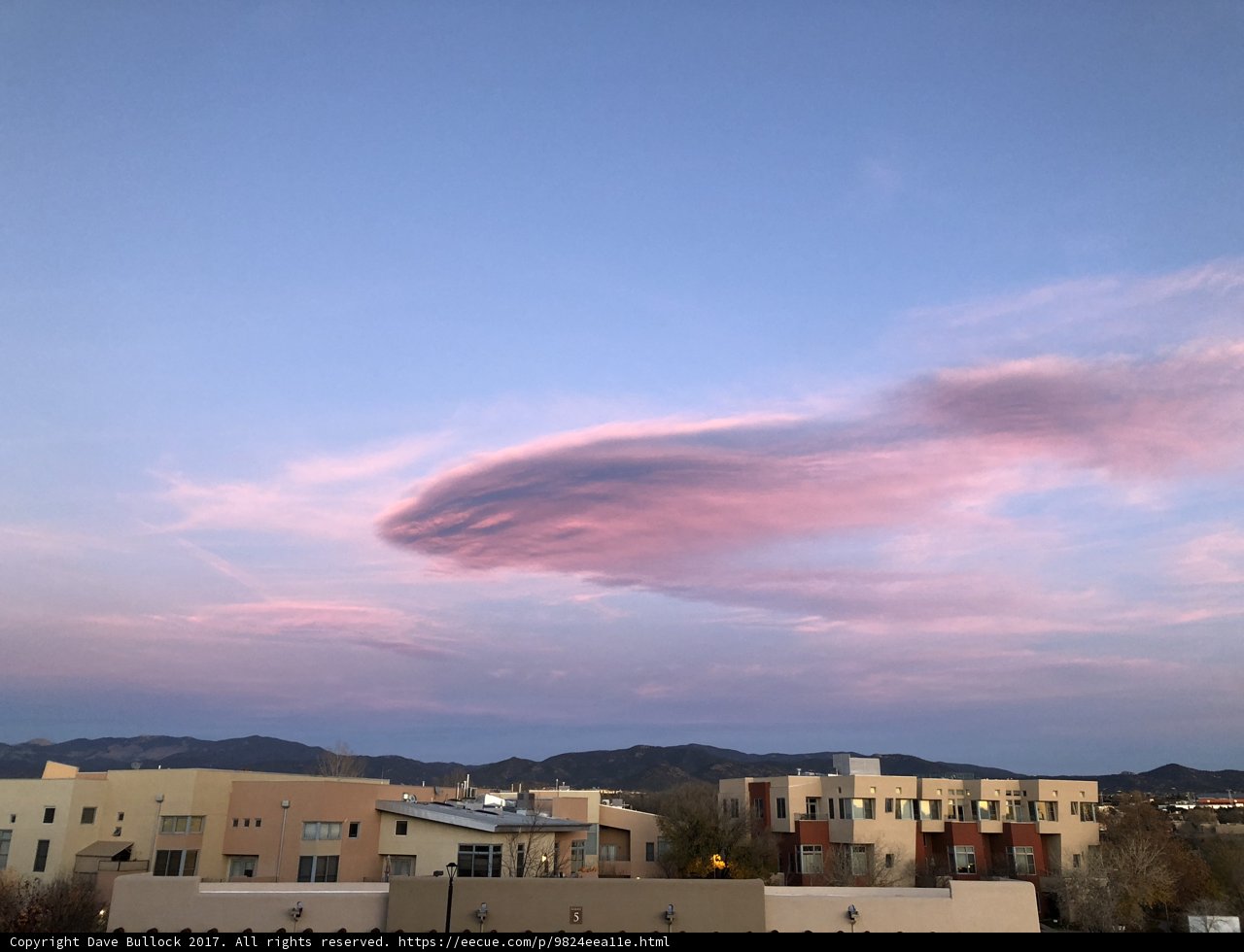 Pink Cloud over Santa Fe
