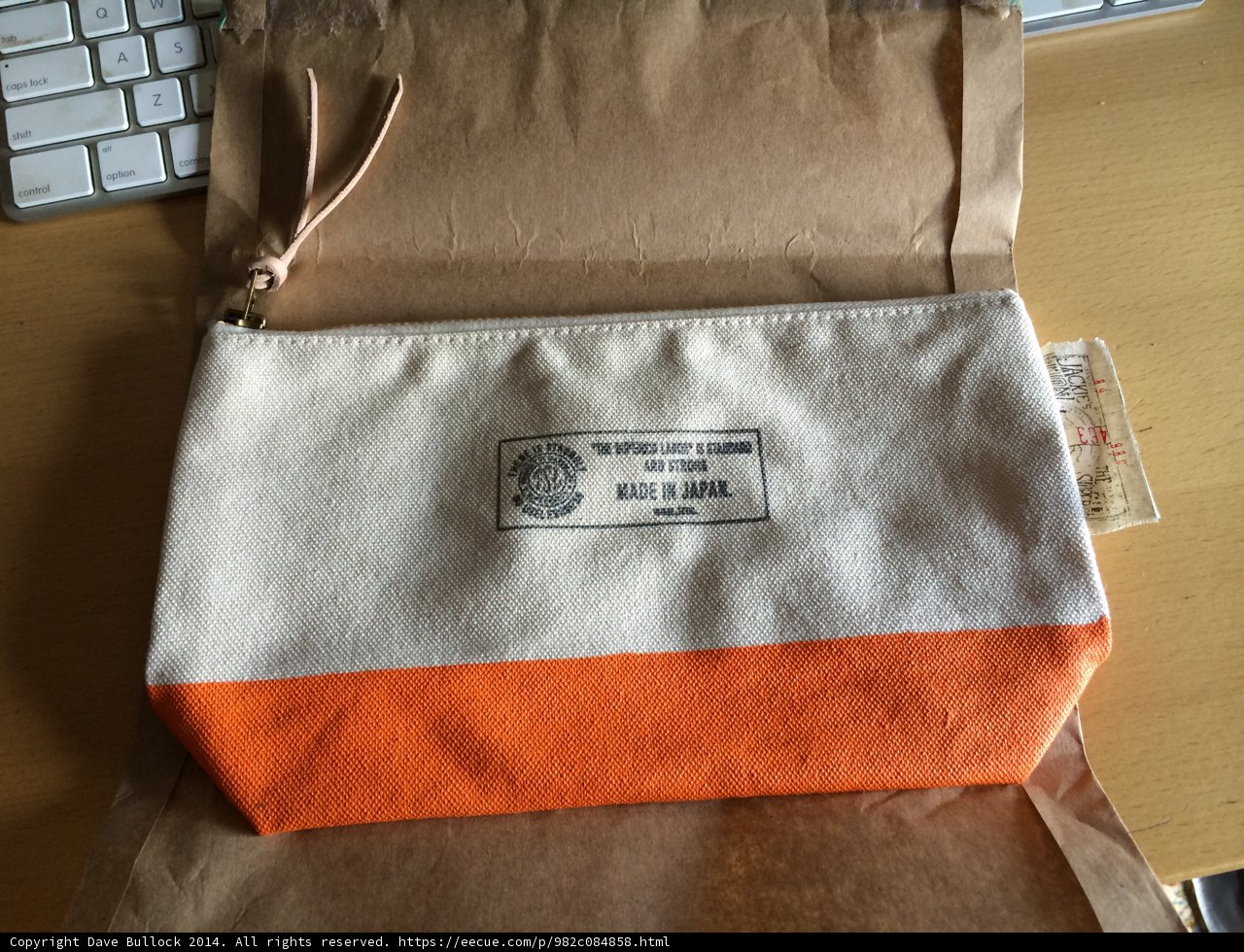Orange and White Handbag for Electronics