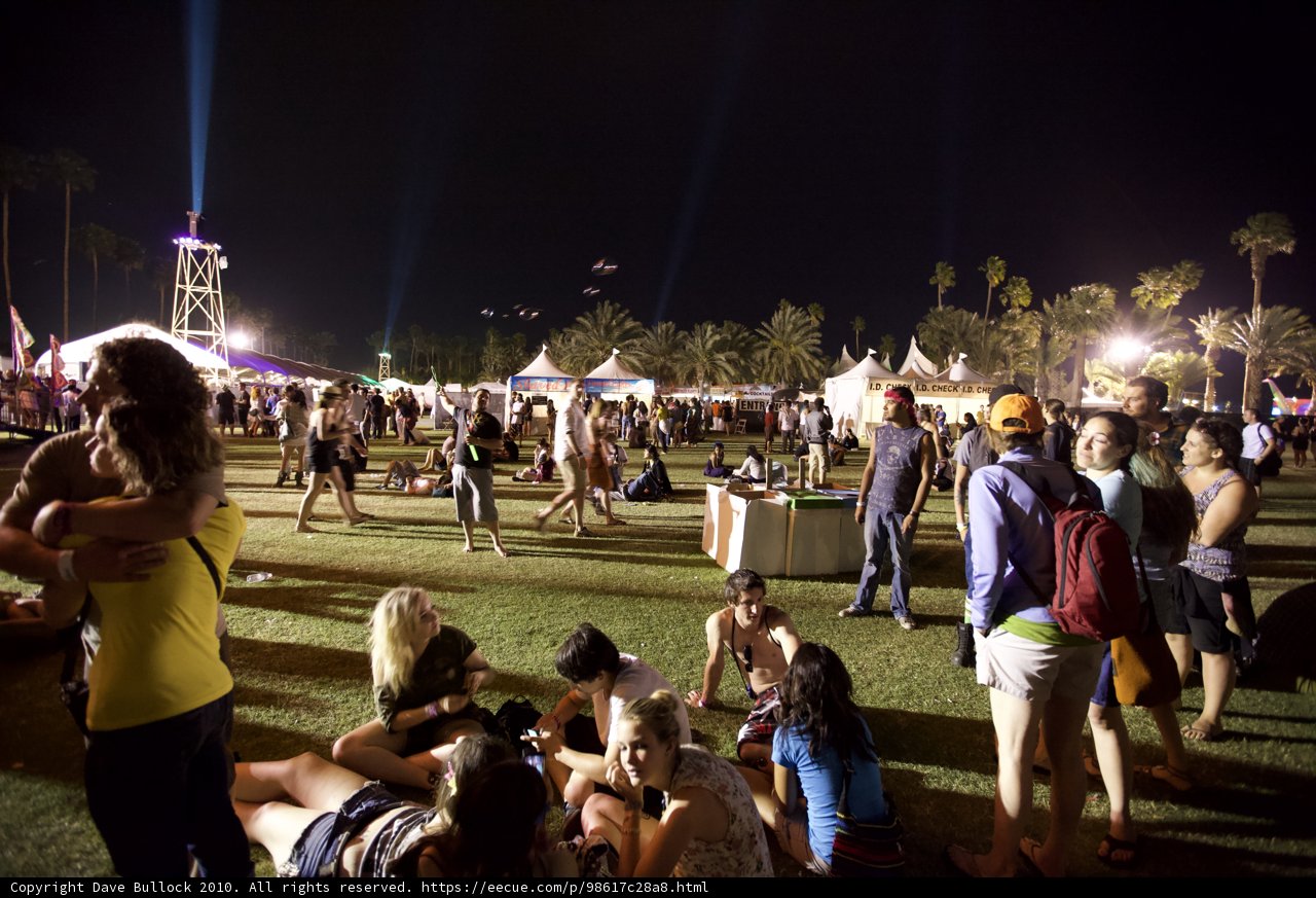 Nighttime fun at Coachella festival