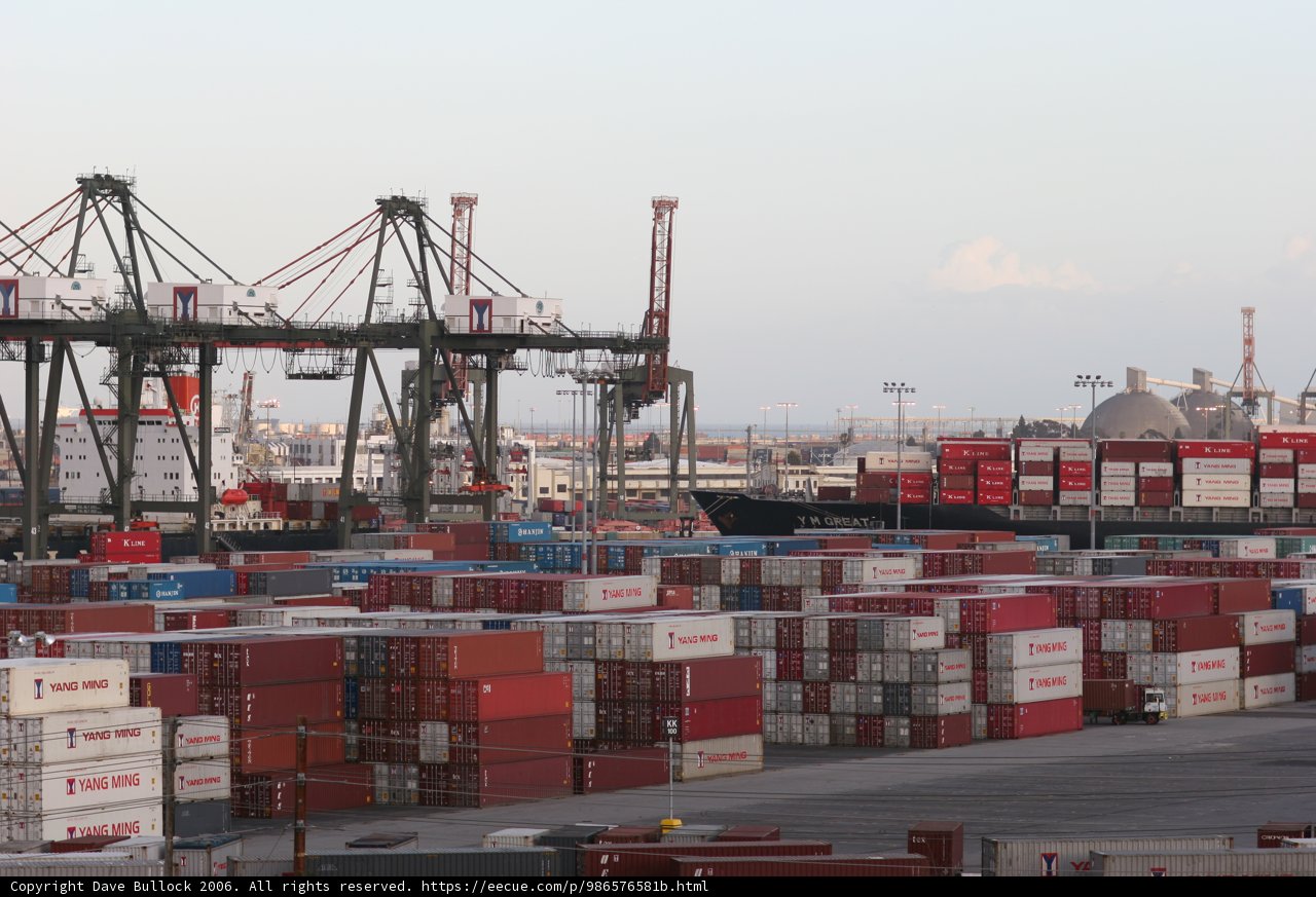 Towering Containers at the Waterfront