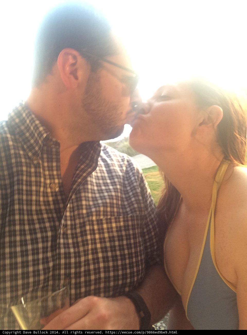 Romantic Kiss by the Beach