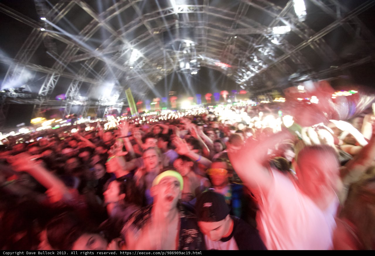Coachella Concertgoers Raise Their Hands in Excitement