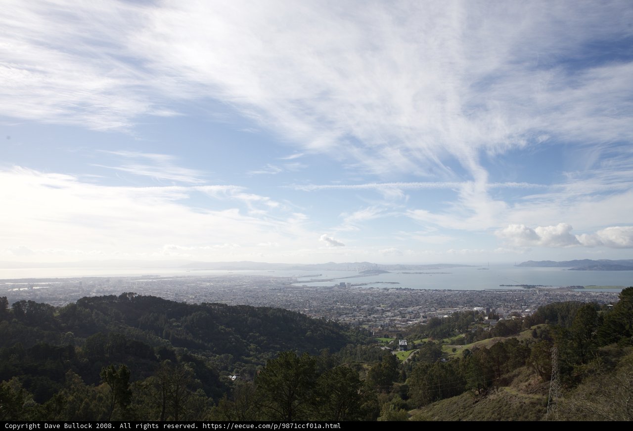 Majestic View of City and Mountain from Hilltop