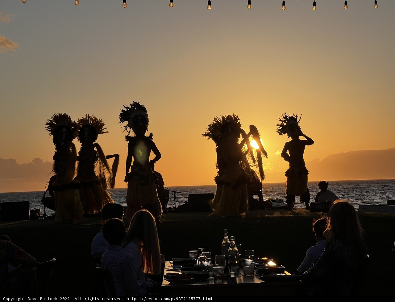Traditional Hula Performance at Sunset in Wailea