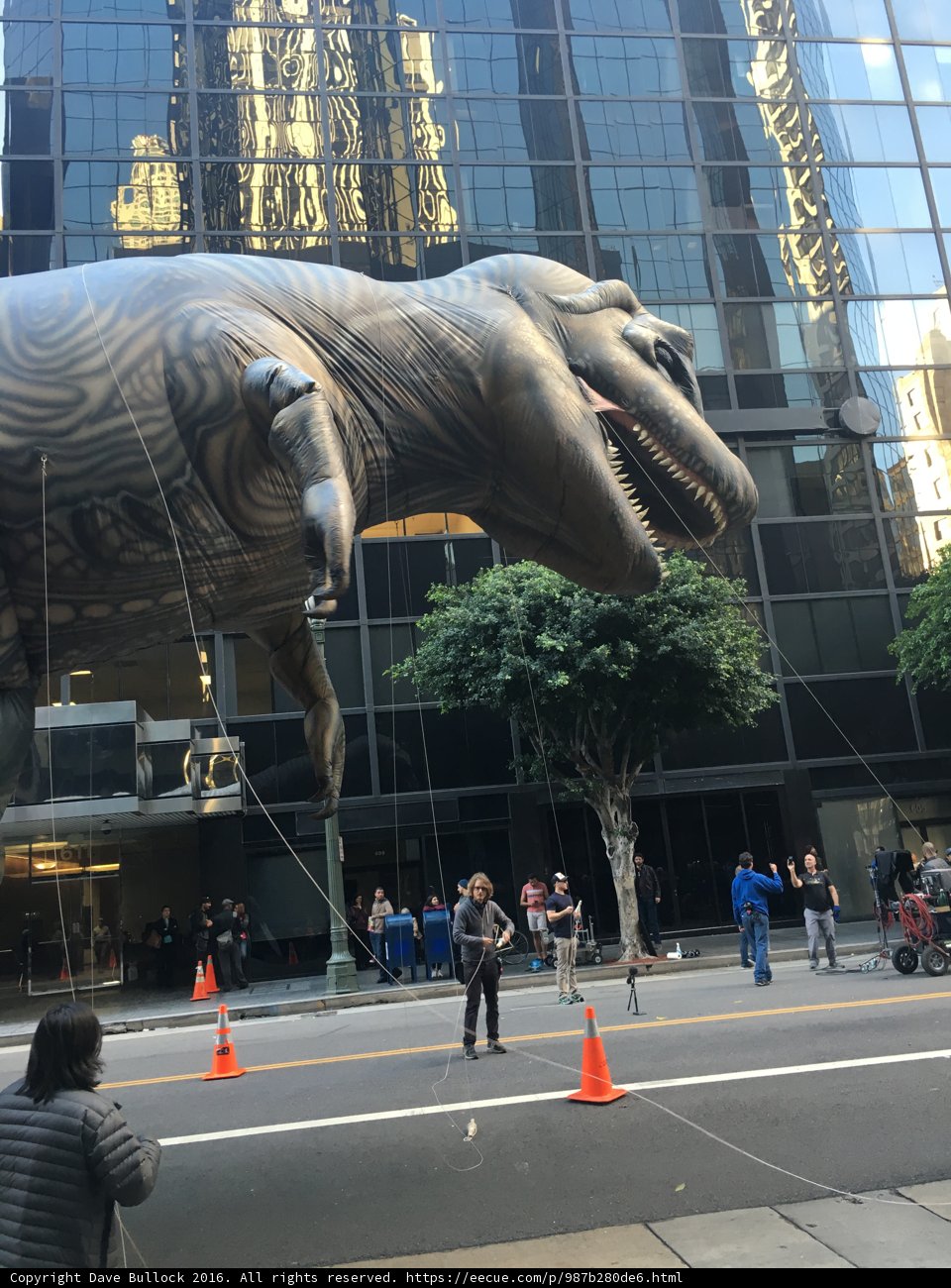 Flying Dinosaur in the City