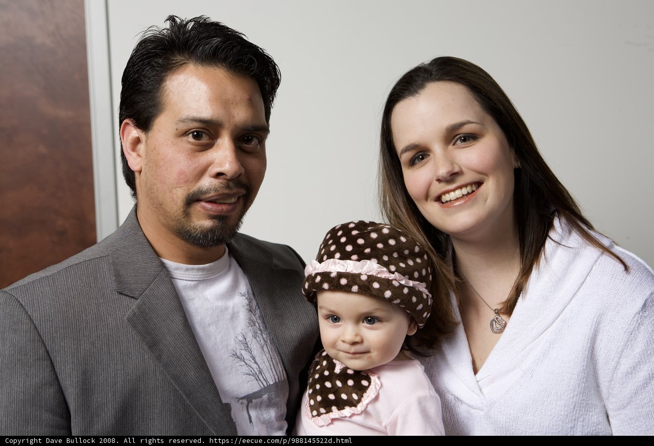 Family Portrait with Joyful Baby