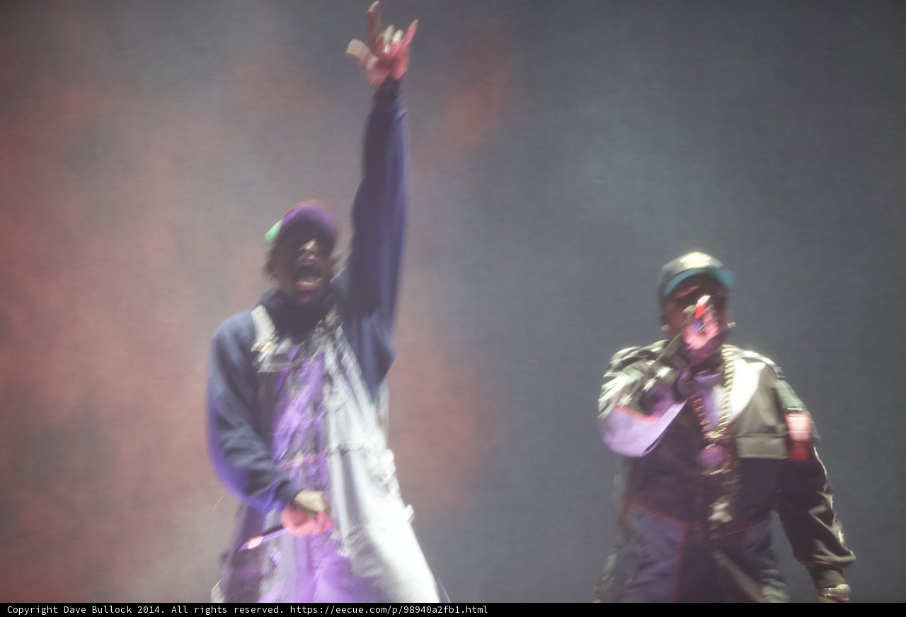 Black and White Costumed Performers Light up Coachella Stage