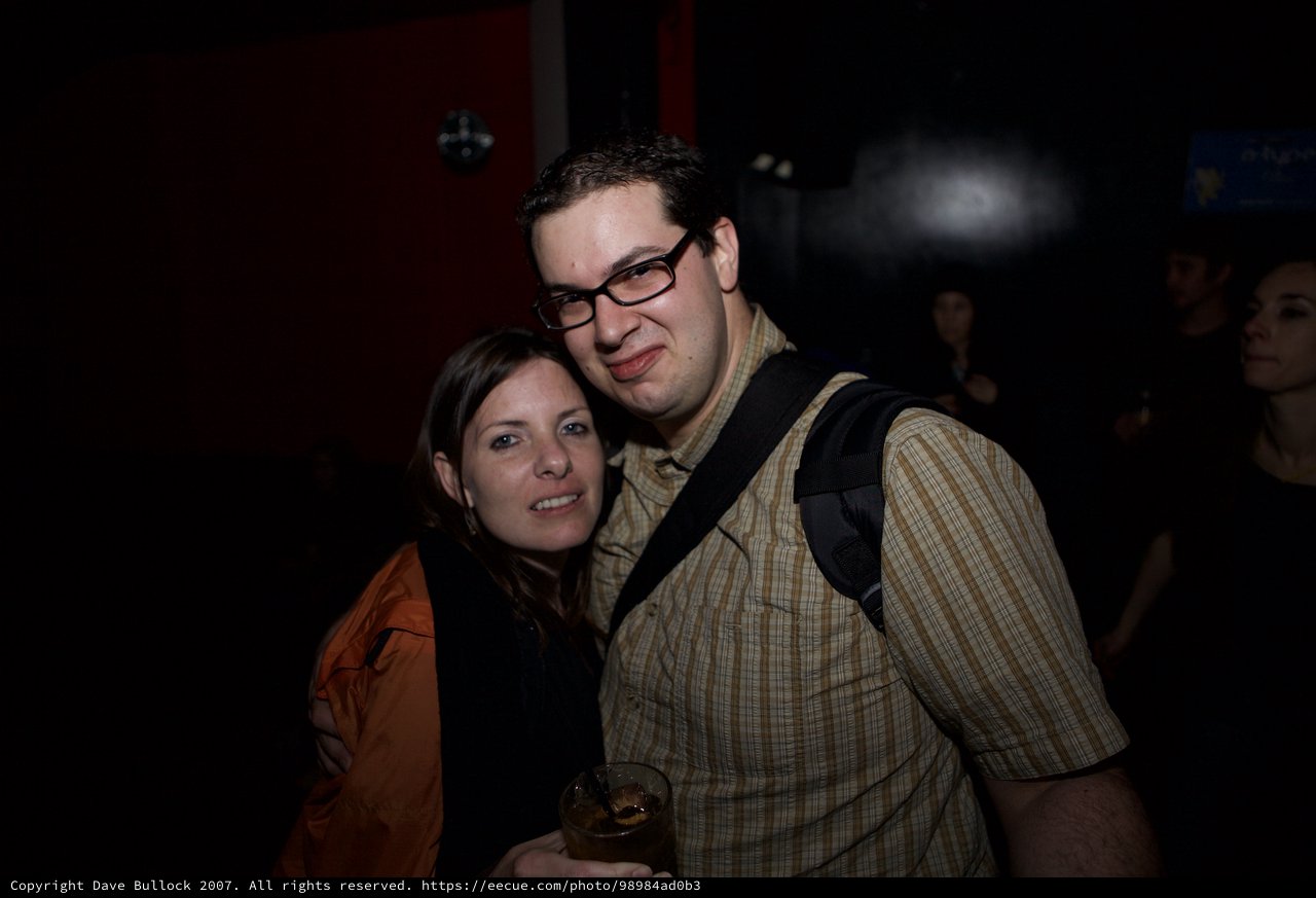 Couple Poses Together at Nightclub Event 2007