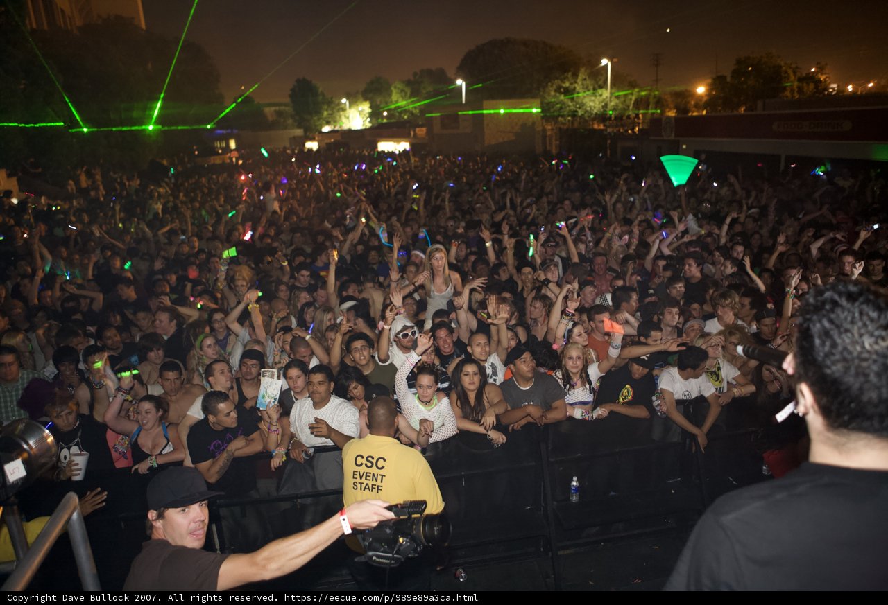 Electric Night in 2007: EDC Music Festival Concertgoers Light Up the Night
