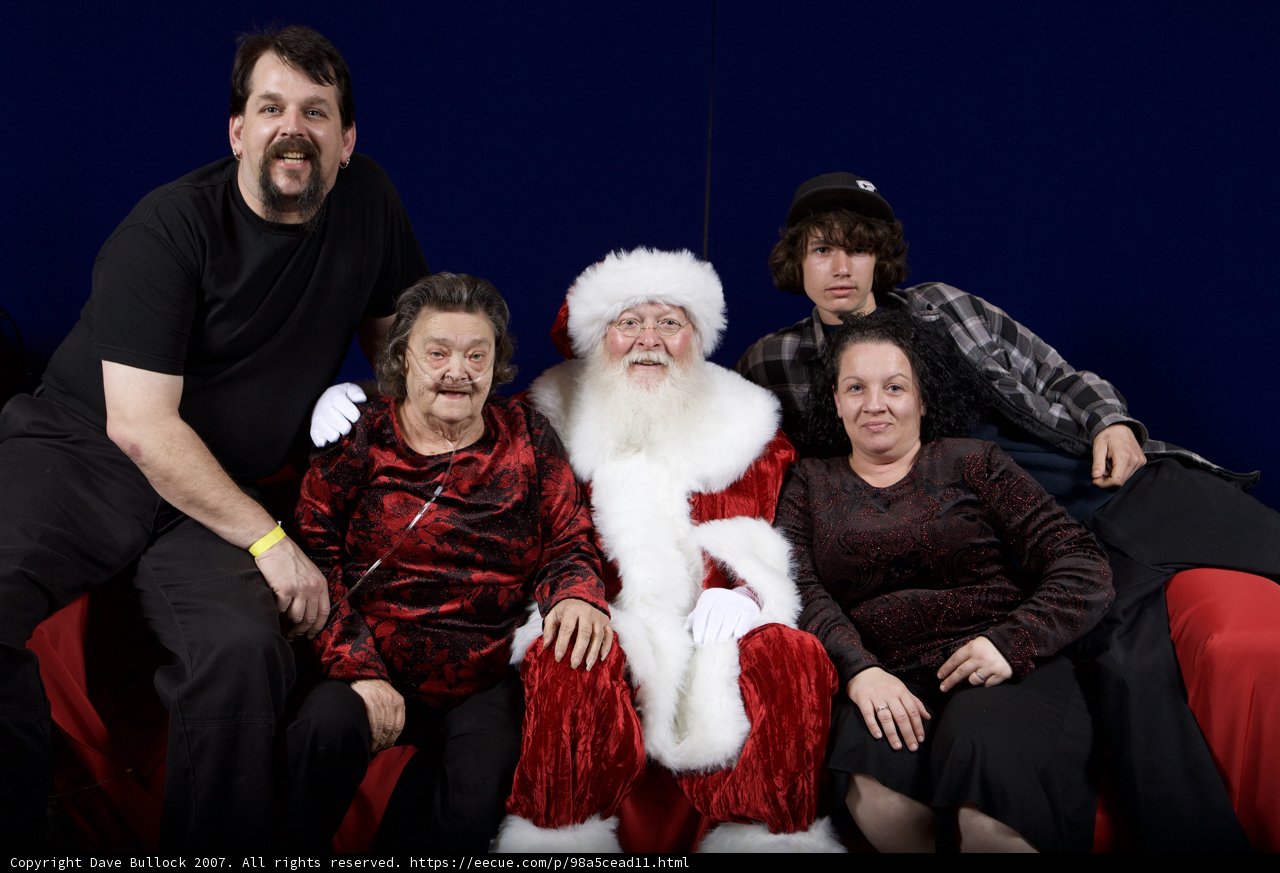 Family Christmas Photo with Santa Claus