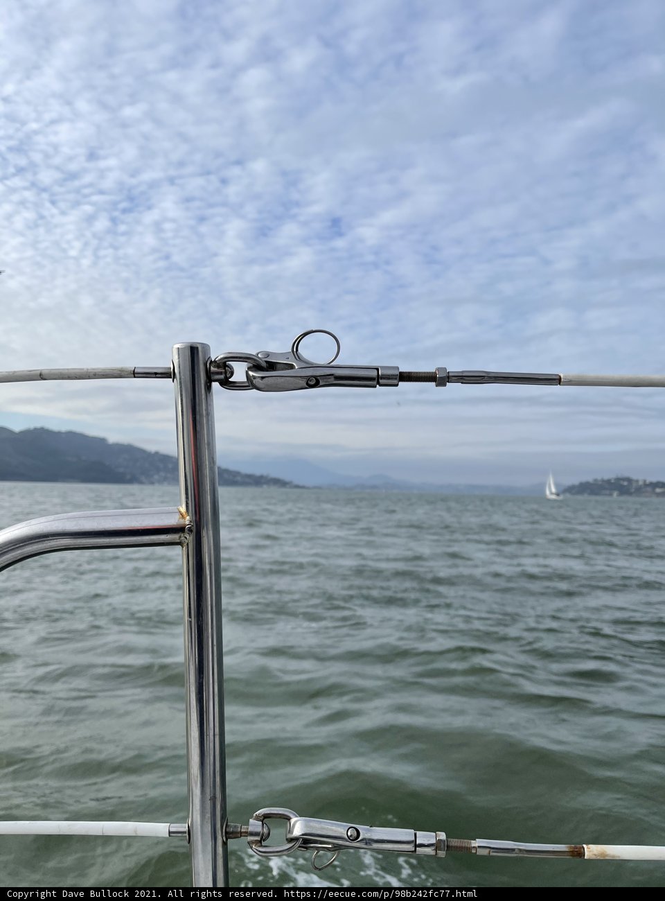 Bow of a Sailboat on San Francisco Bay