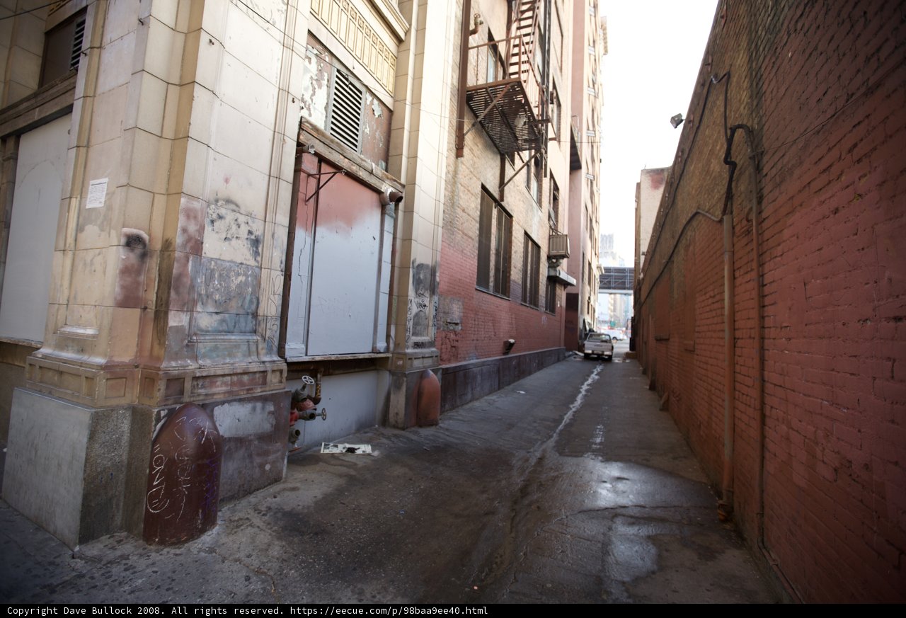 Graffiti-Lined Urban Alleyway