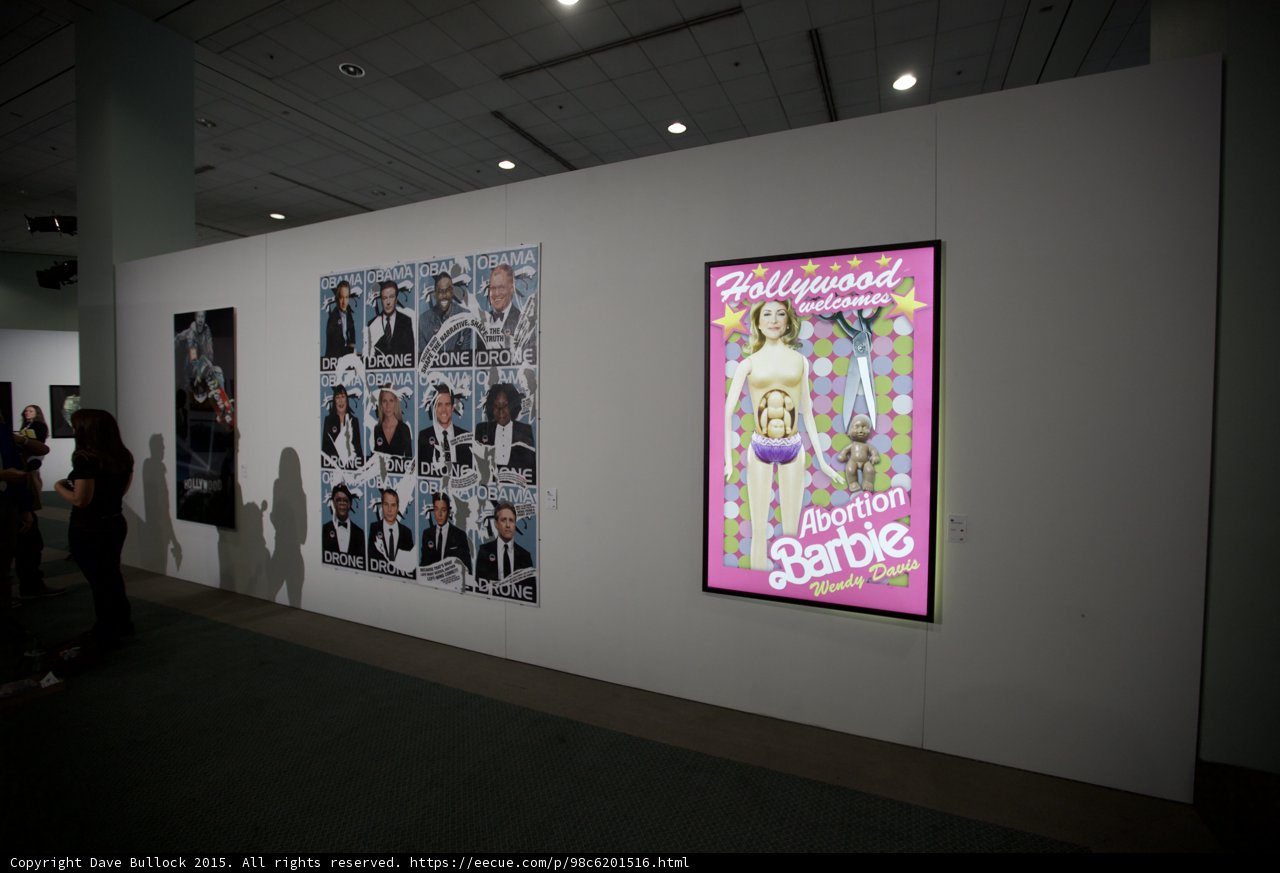 Celebrities Admiring Political Artwork