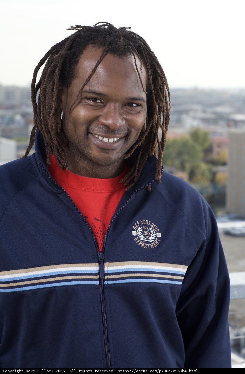Dreadlocked Man in a Fleece Jacket