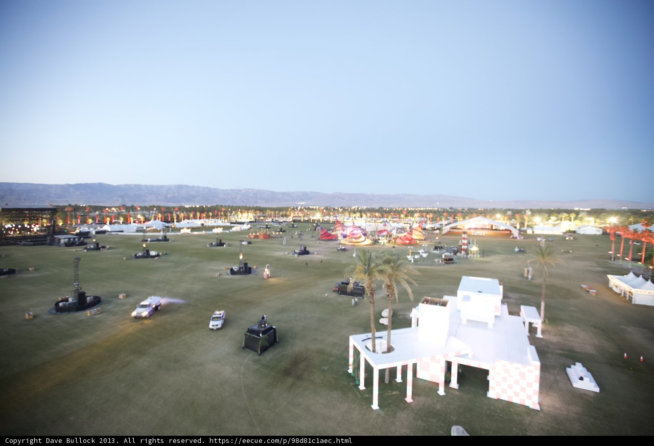 Dusk at the Coachella Event Area