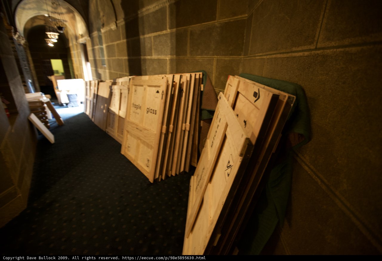 Boxed In Hardwood Corridor