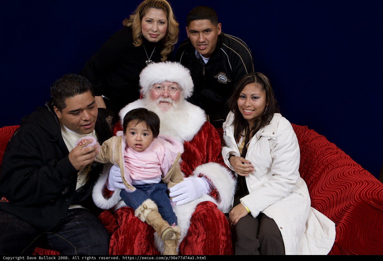 Snapping a memory with Santa Claus