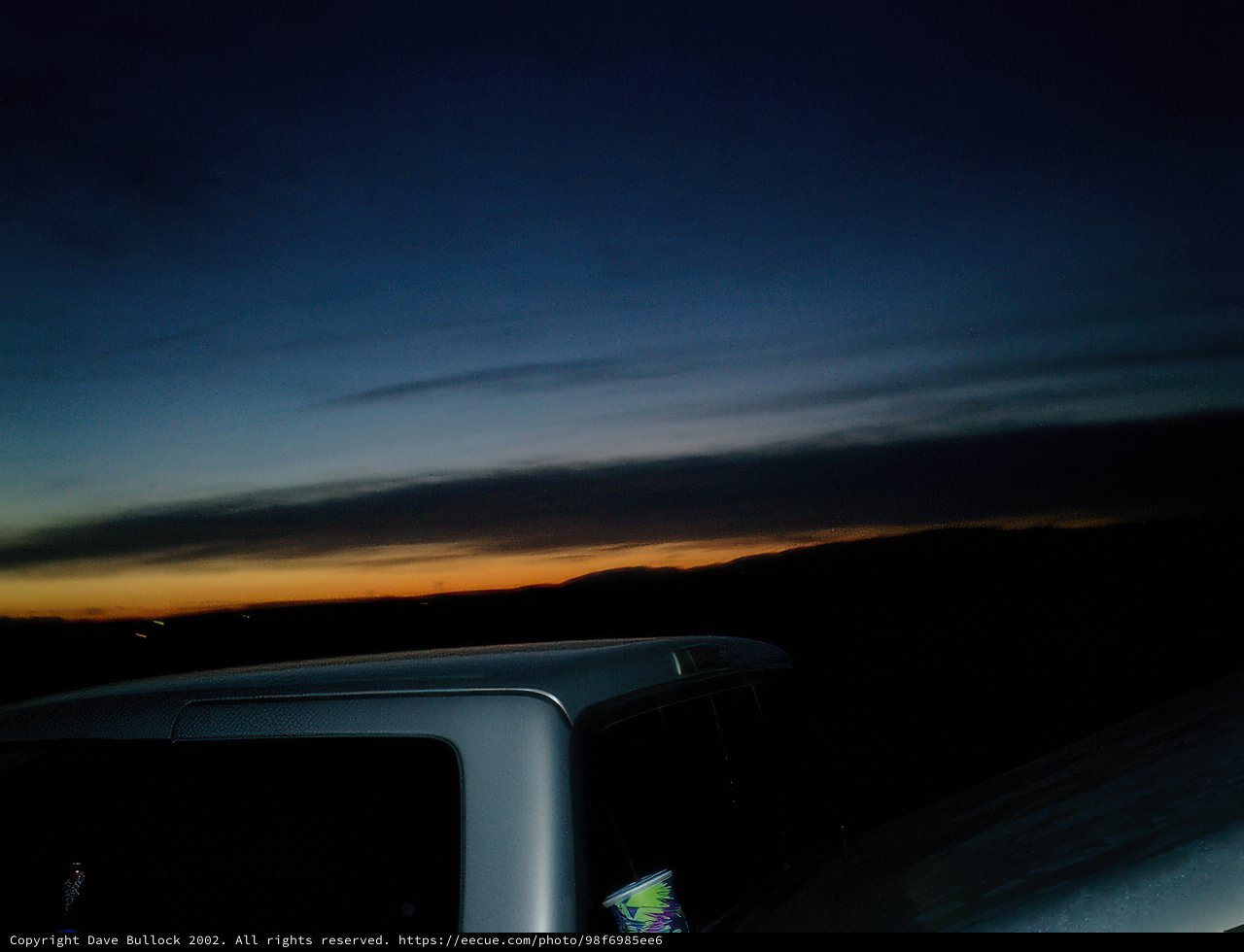 Parked Car at Sunset