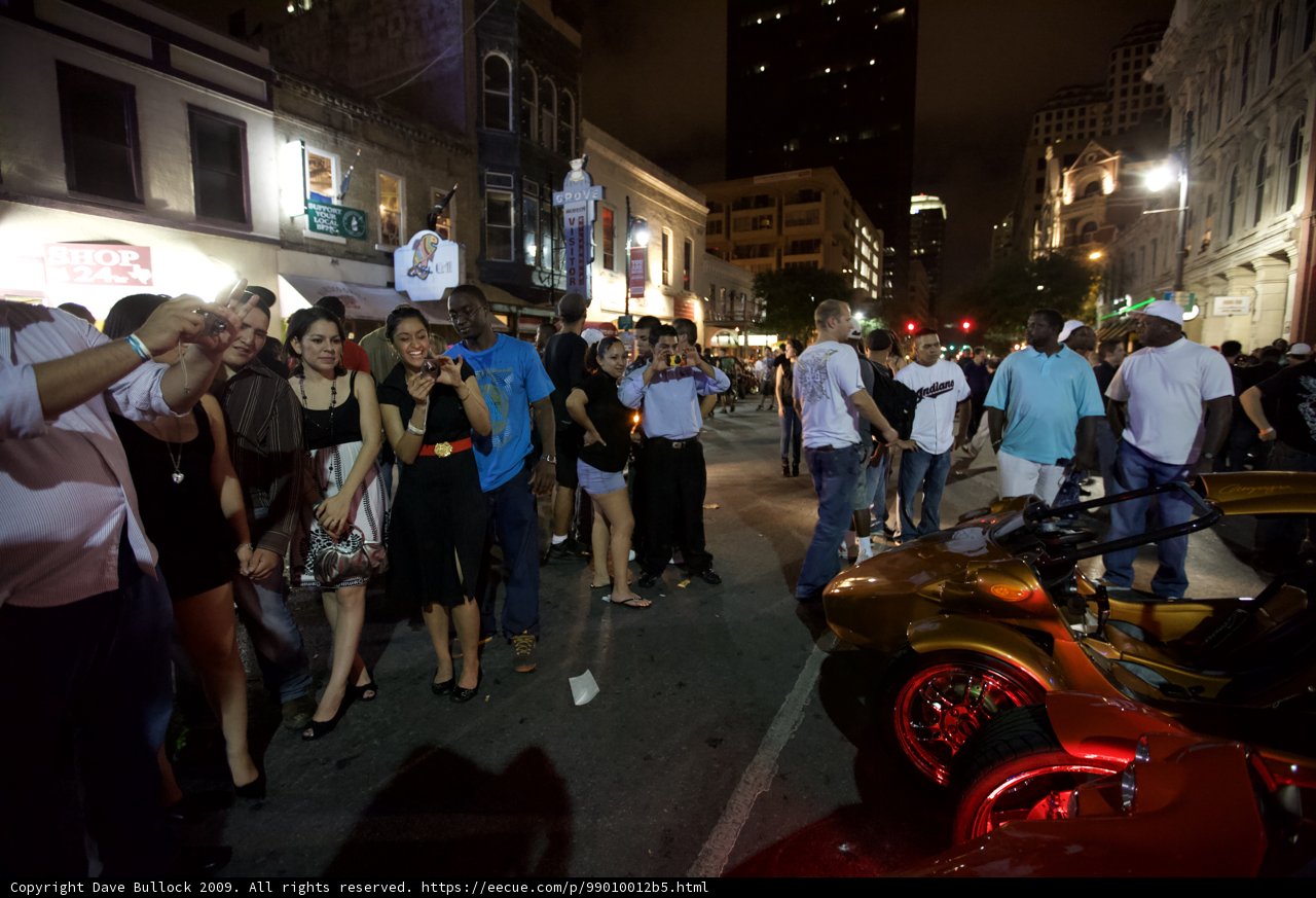 Nighttime Motorcycle Gathering