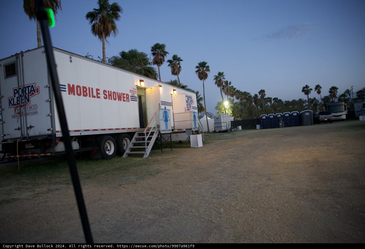 Twilight Refresh: Mobile Showers at Coachella 2024