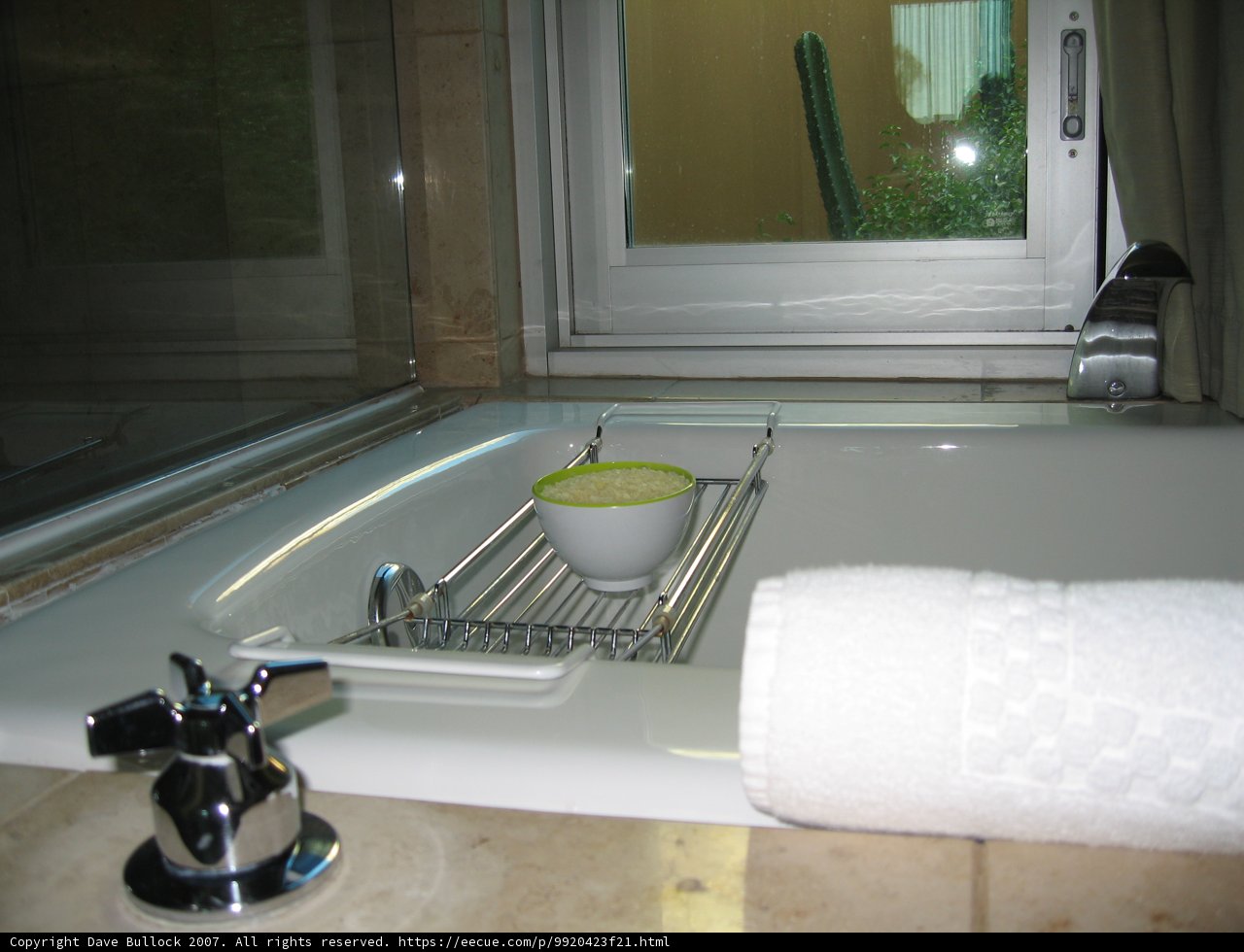 Serene Soak in a White Bathtub