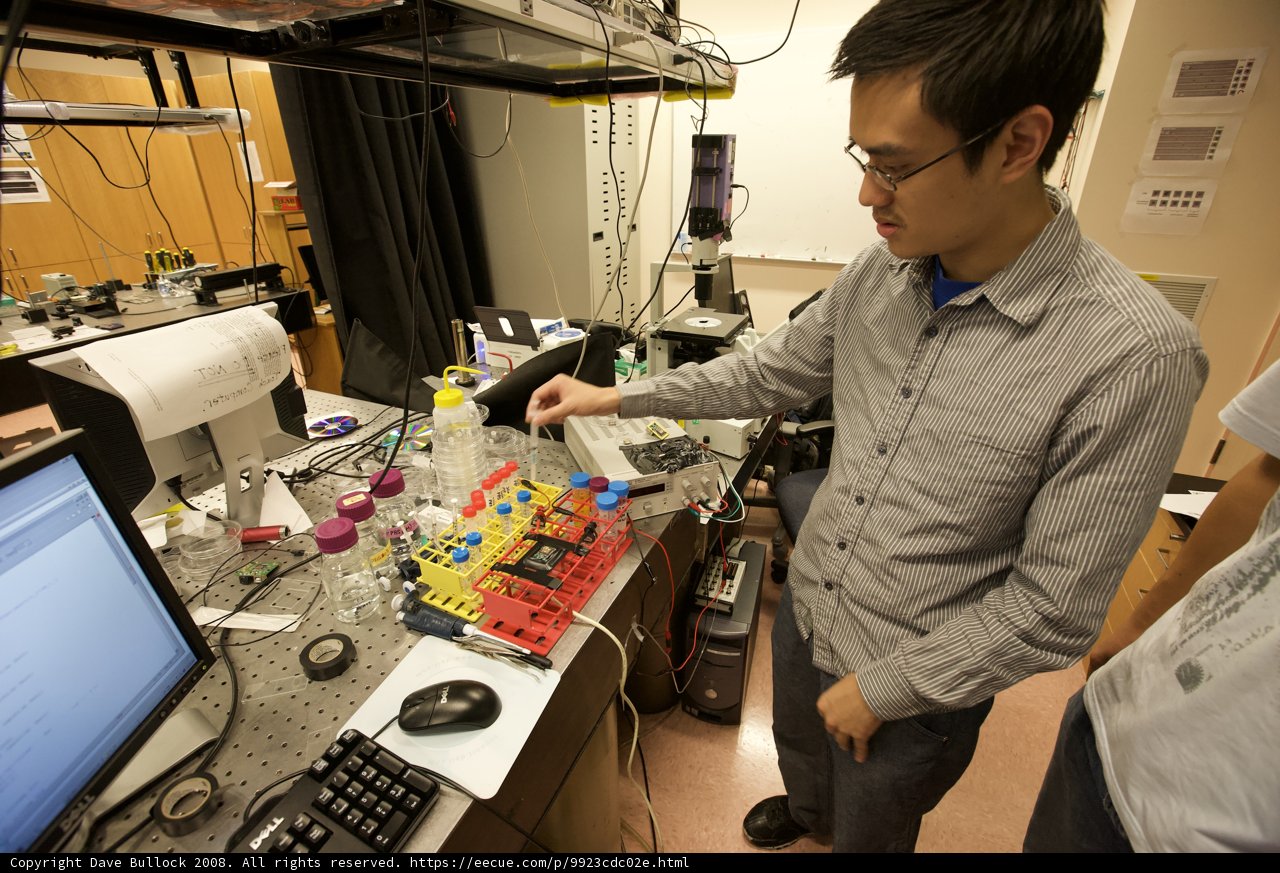Working on the Future: A Man in a High-Tech Laboratory