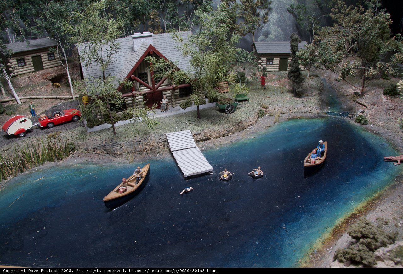 Model House and Boats on the Lake