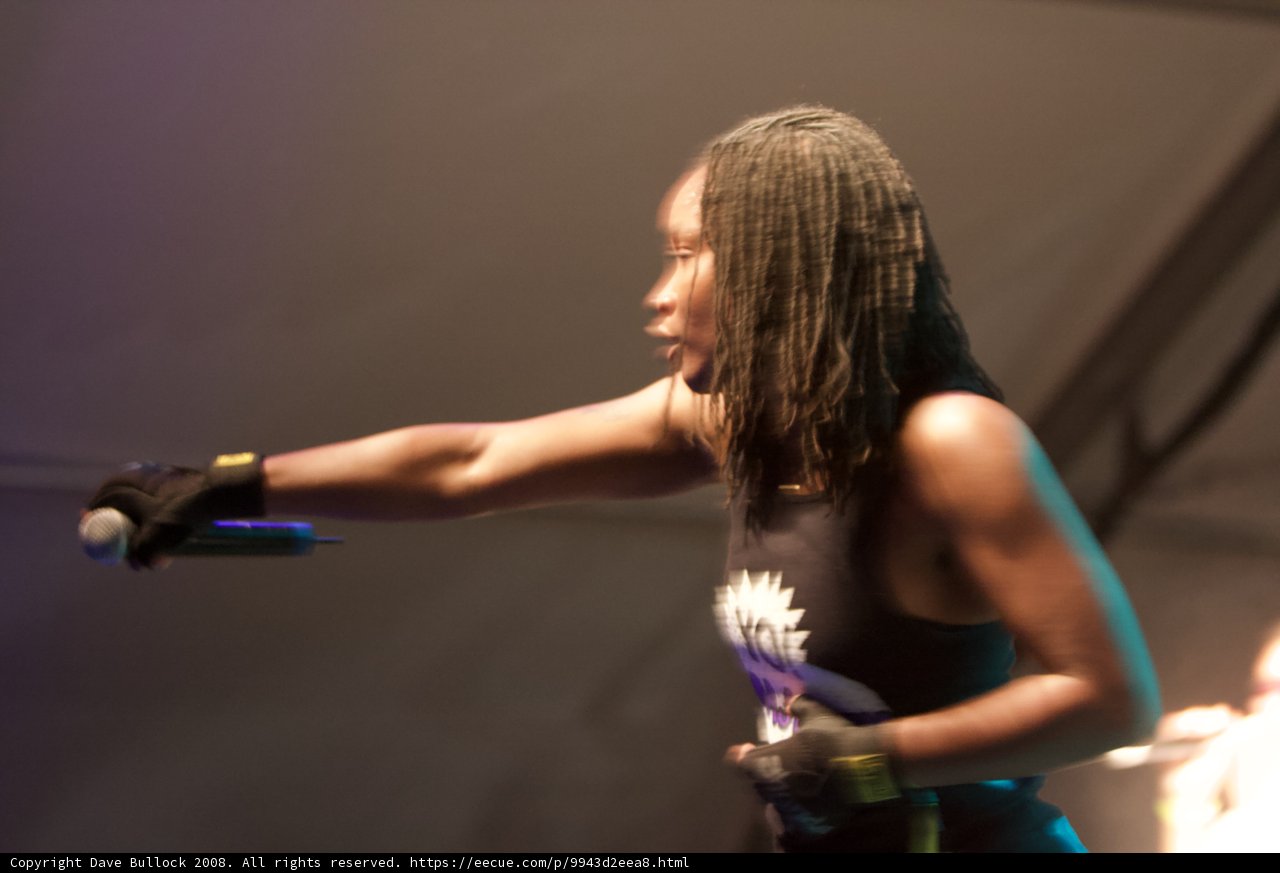 Dreadlocked Diva on Stage