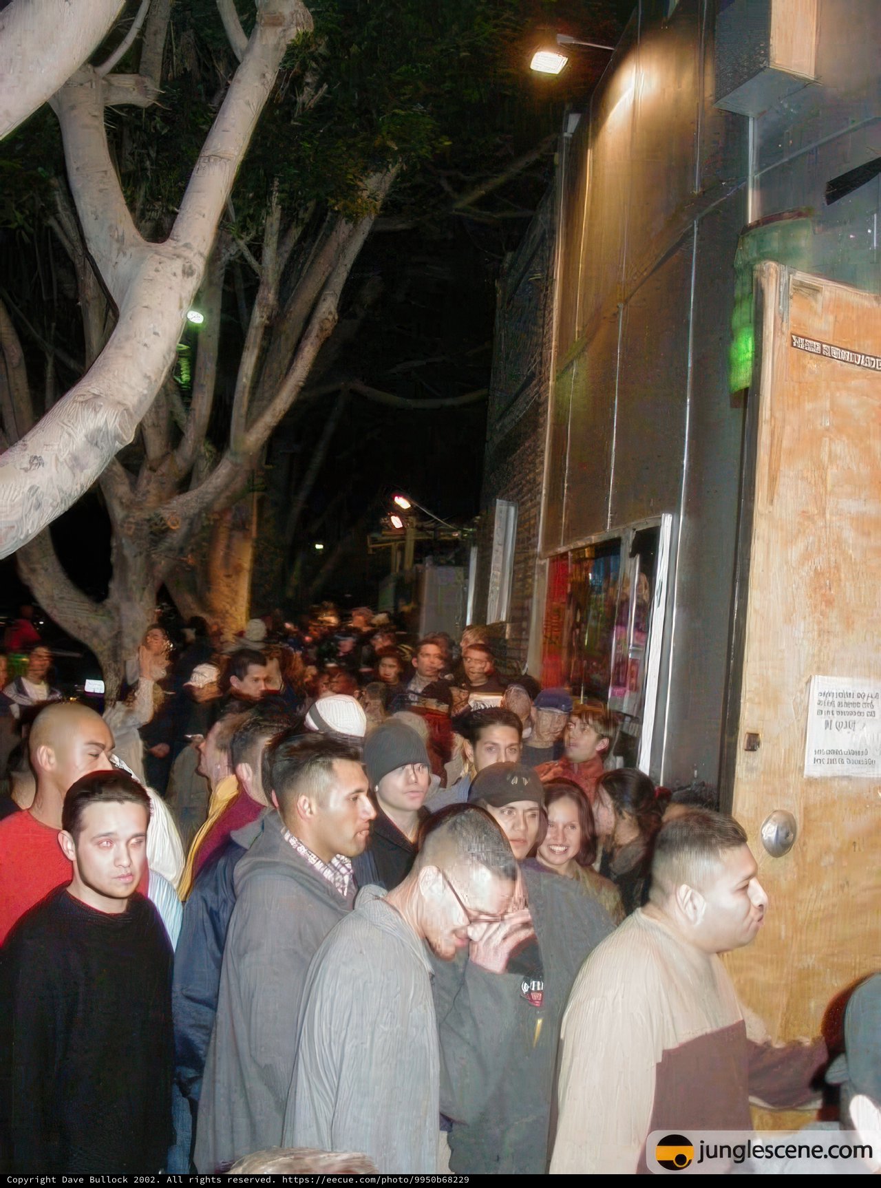 Eager Crowd Outside Urban Night Club