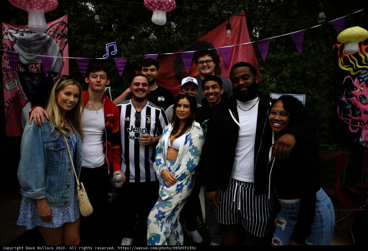 A Joyous Group Photo at Cam's Grad Party