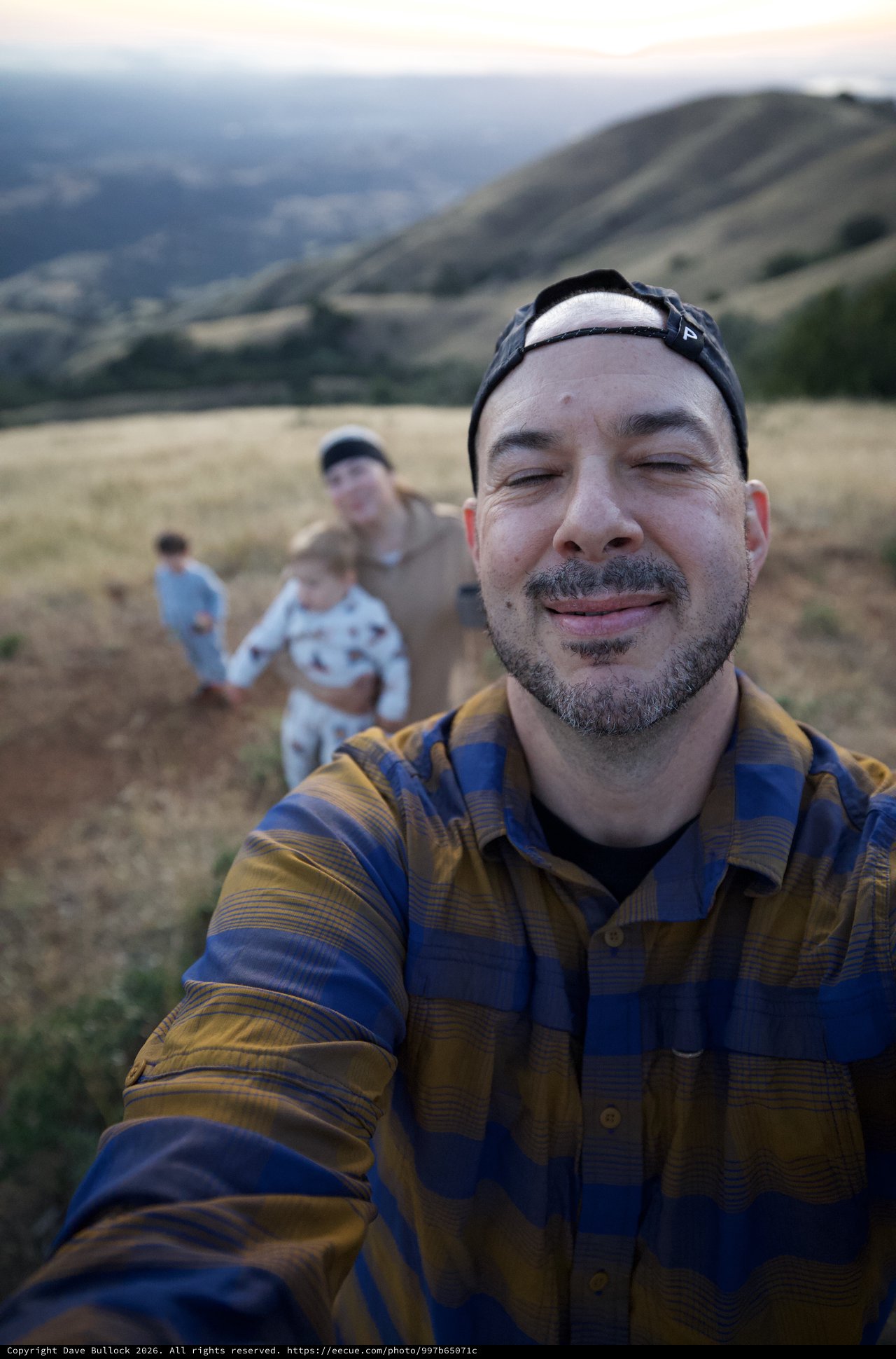 Family Selfie at Dusk on Mount Diablo