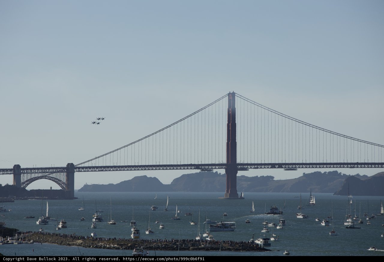 Spectacular View of the Great Meadow Park Bridge, Fleet Week Air Show 2023