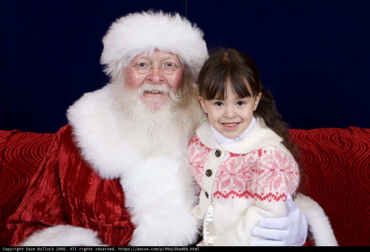 Santa Claus and his little helper