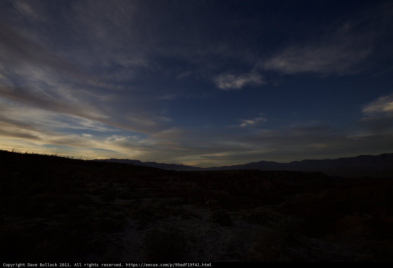 Desert Sunset over the Mountains