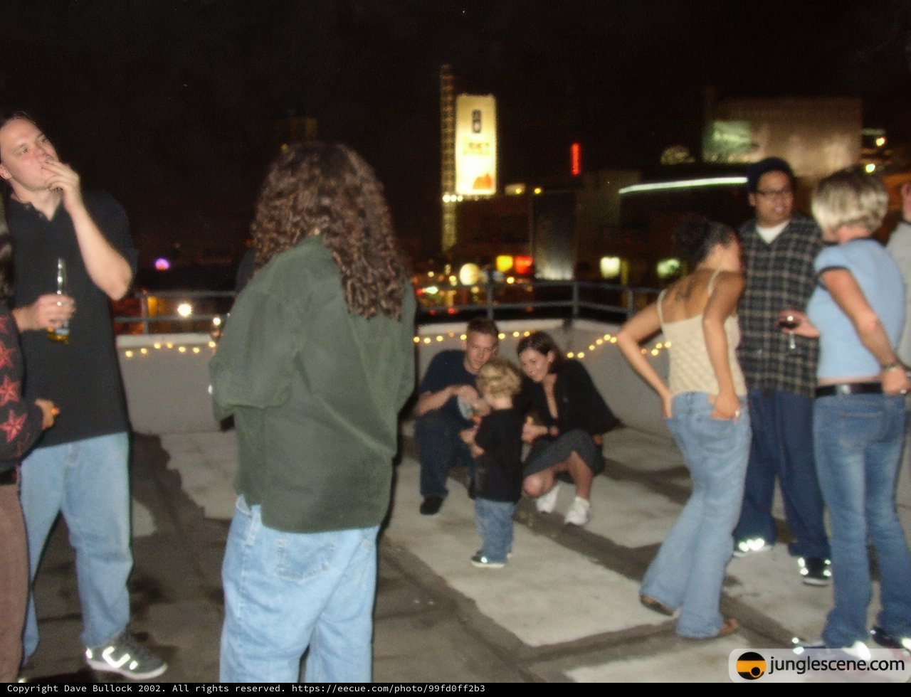 Urban Rooftop Gathering