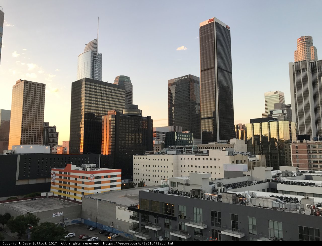 Sunset Over the Urban Skyscrapers