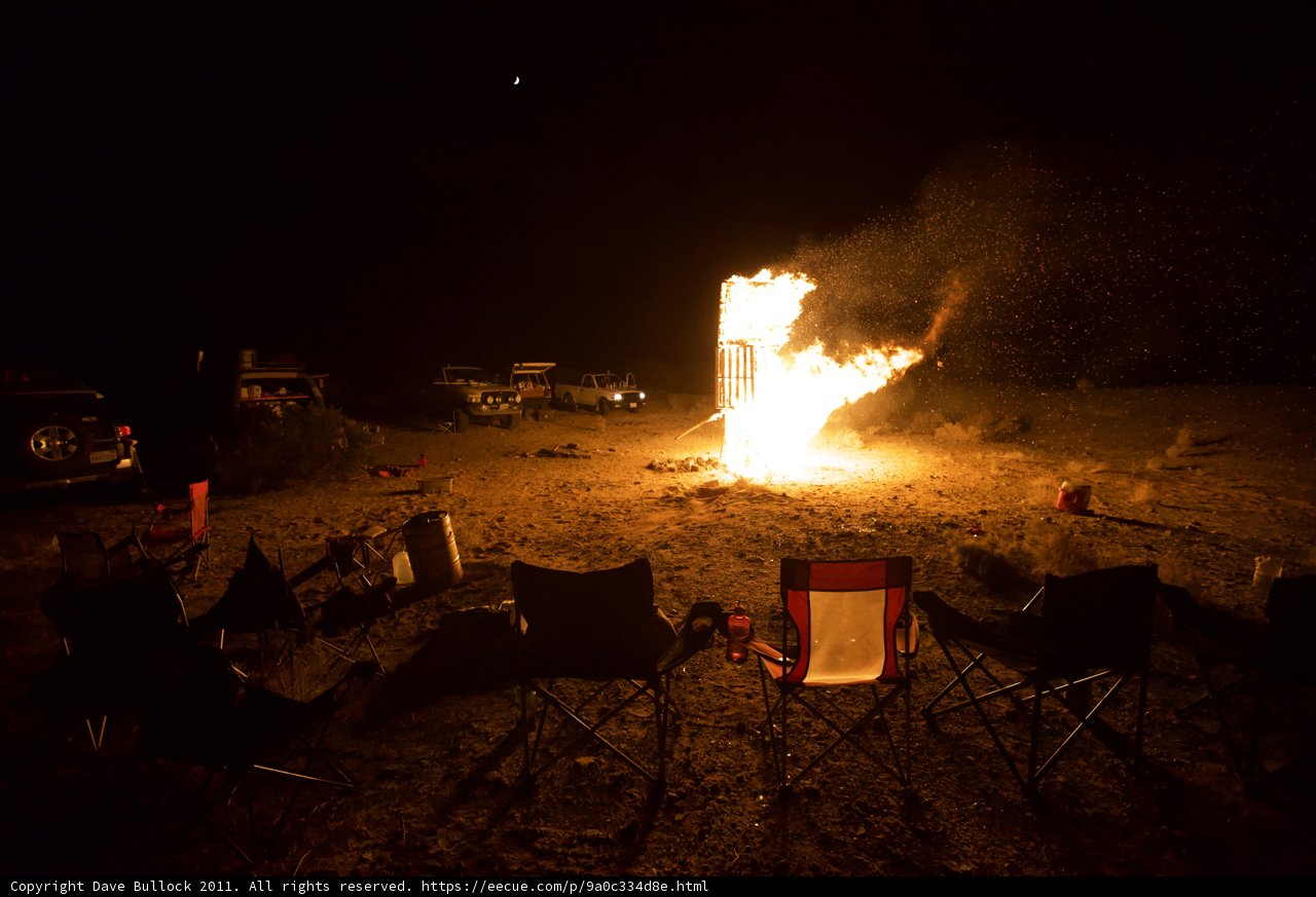 Desert Bonfire Night Sky